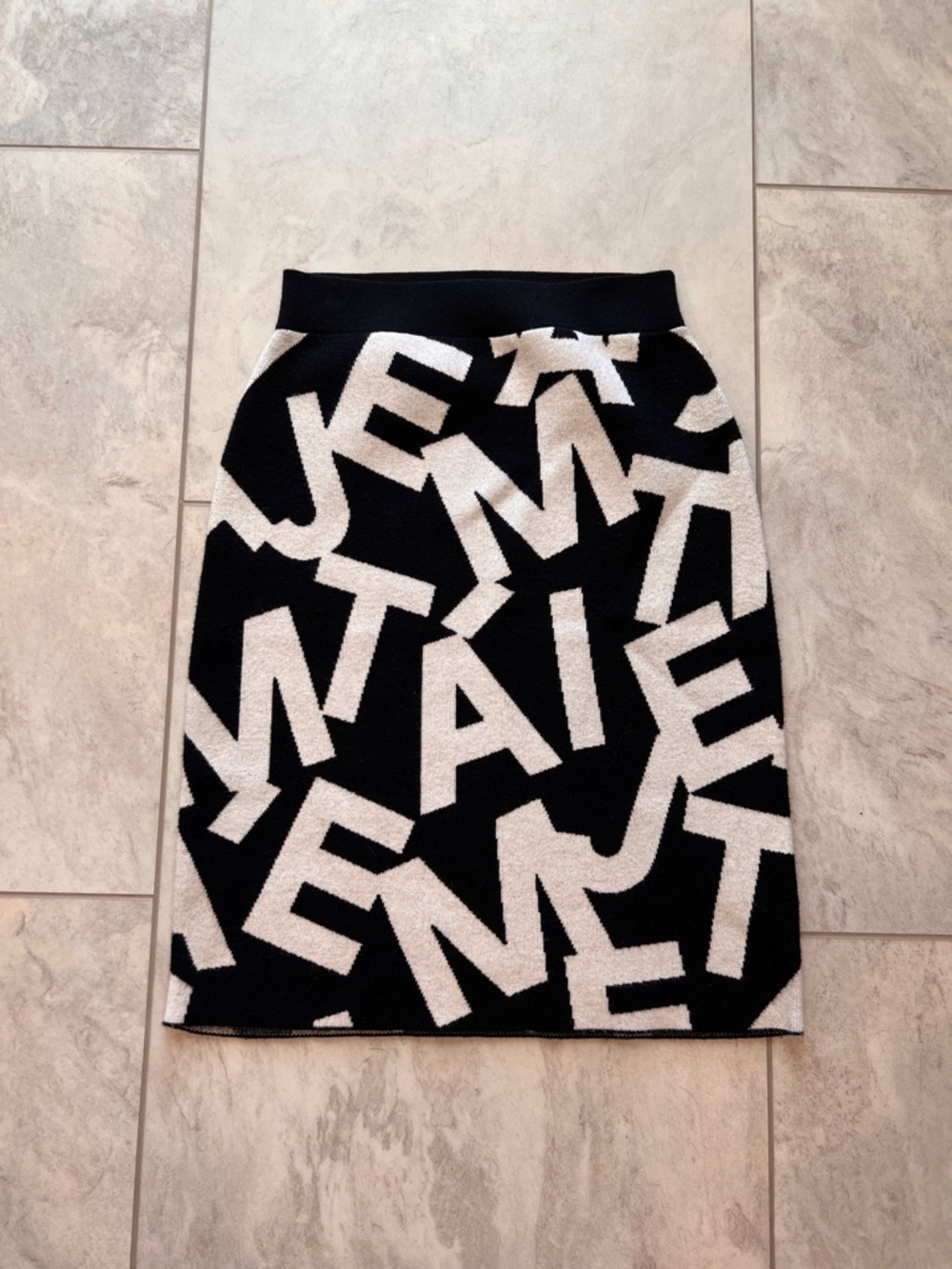 Anthropologie Maeve Knit Je t'aime Abstract Skirt